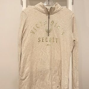 Victoria’s Secret Gold Half Zip Up Sweatshirt